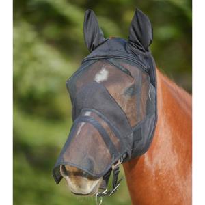 Waldhausen Premium Fly Mask M/næse - Sort